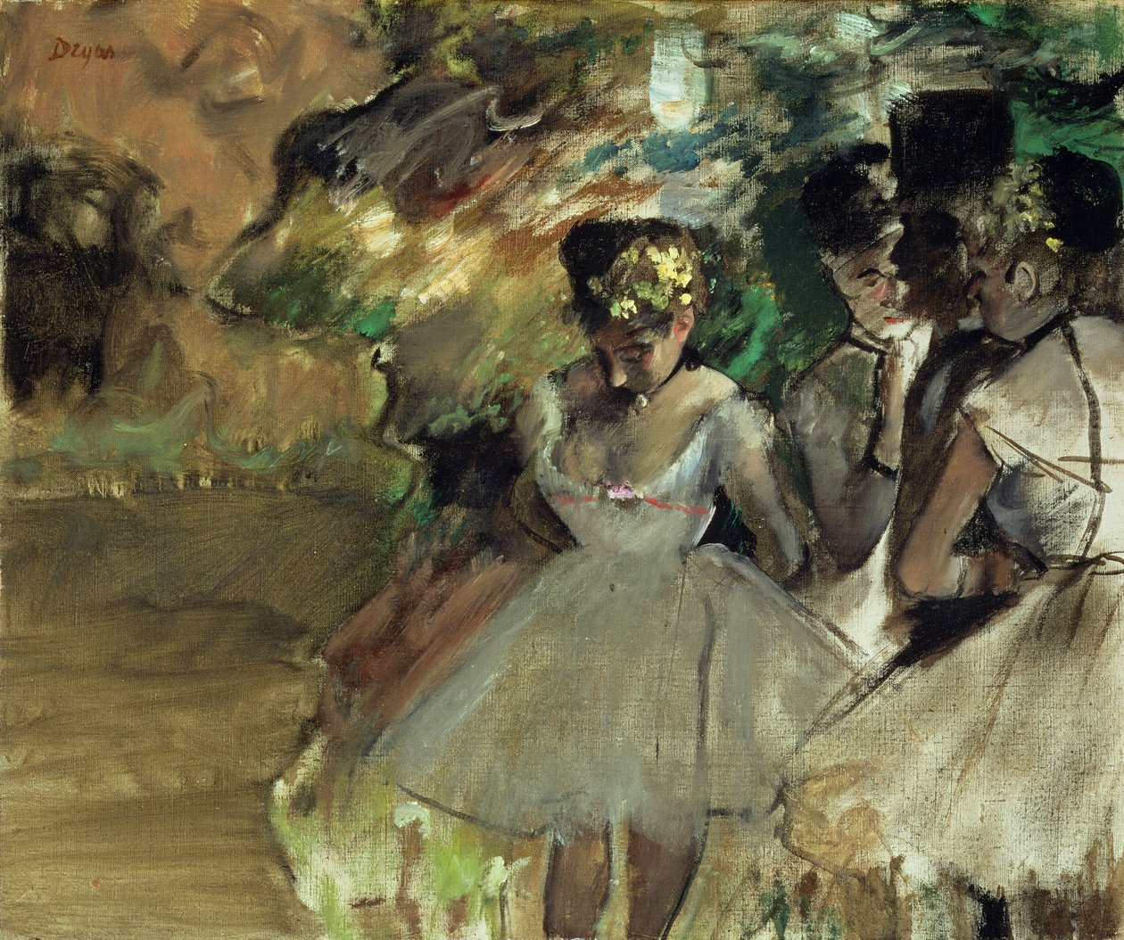 翼の3人のダンサー、1880年から85年頃 作： エドガー・ドガ