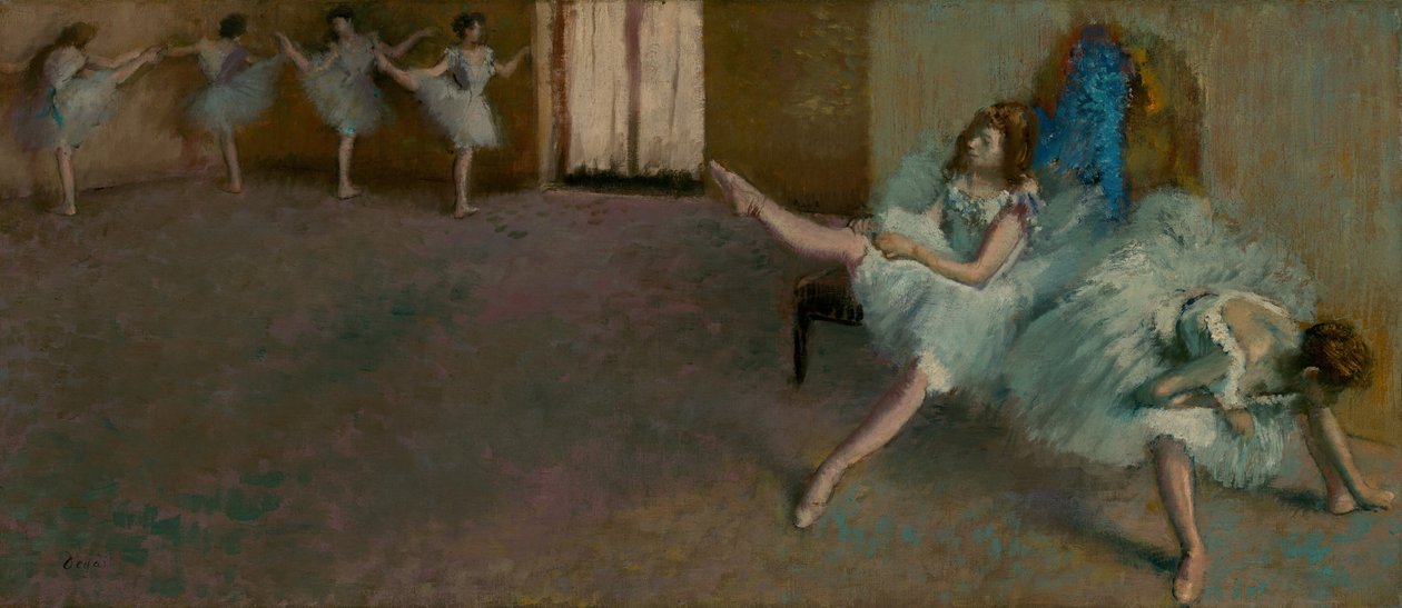 バレエの前、1890年1892年。 作： エドガー・ドガ