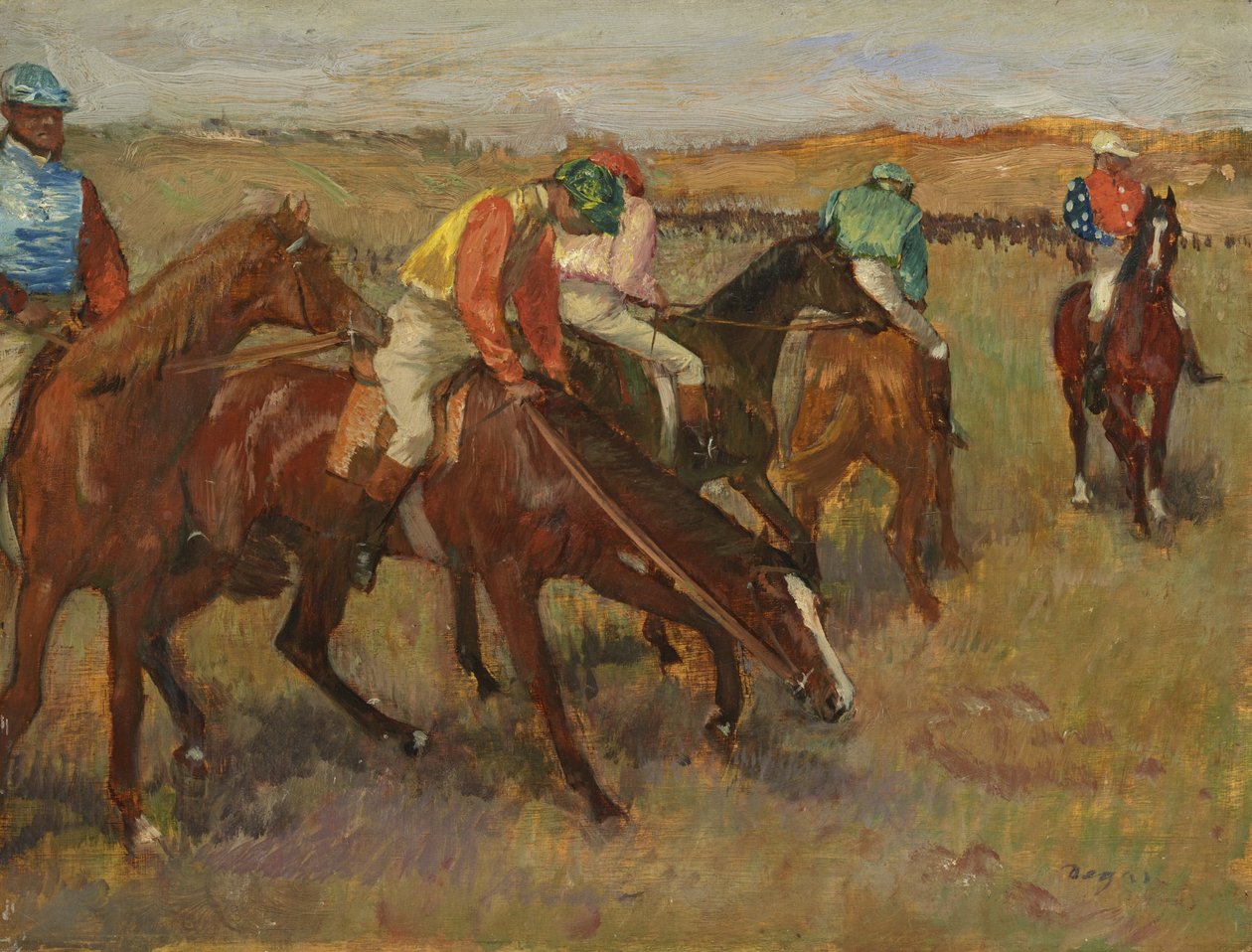 レース前、1882年頃 作： エドガー・ドガ