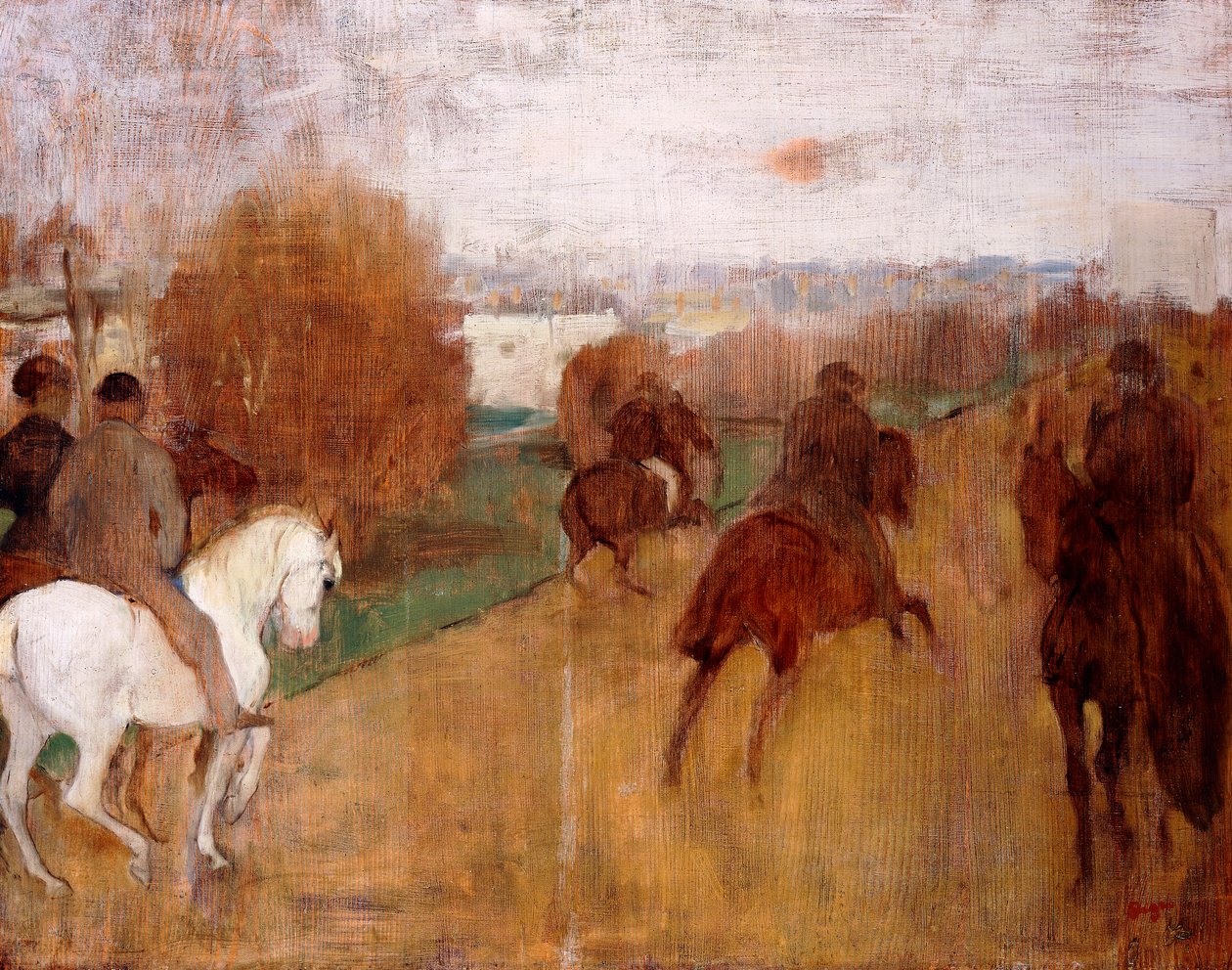 道路上の馬のライダー、1864-68 作： エドガー・ドガ
