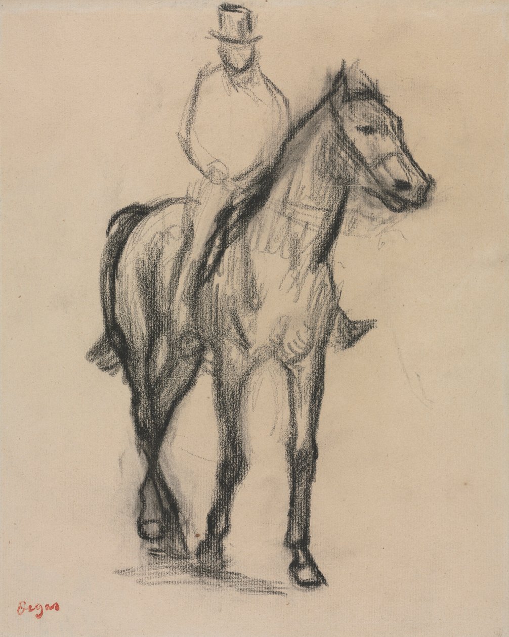 馬とライダー、c。 1890 作： エドガー・ドガ