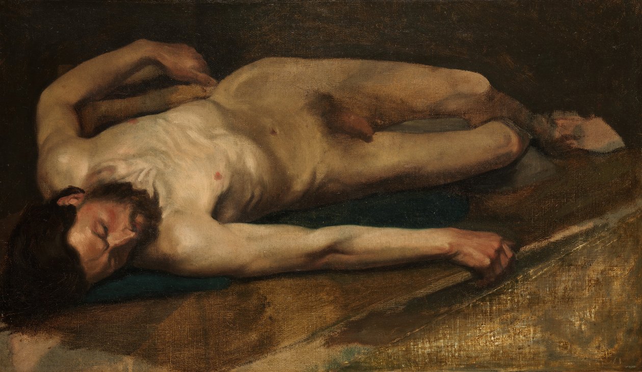 男性のヌード、1856年。 作： エドガー・ドガ