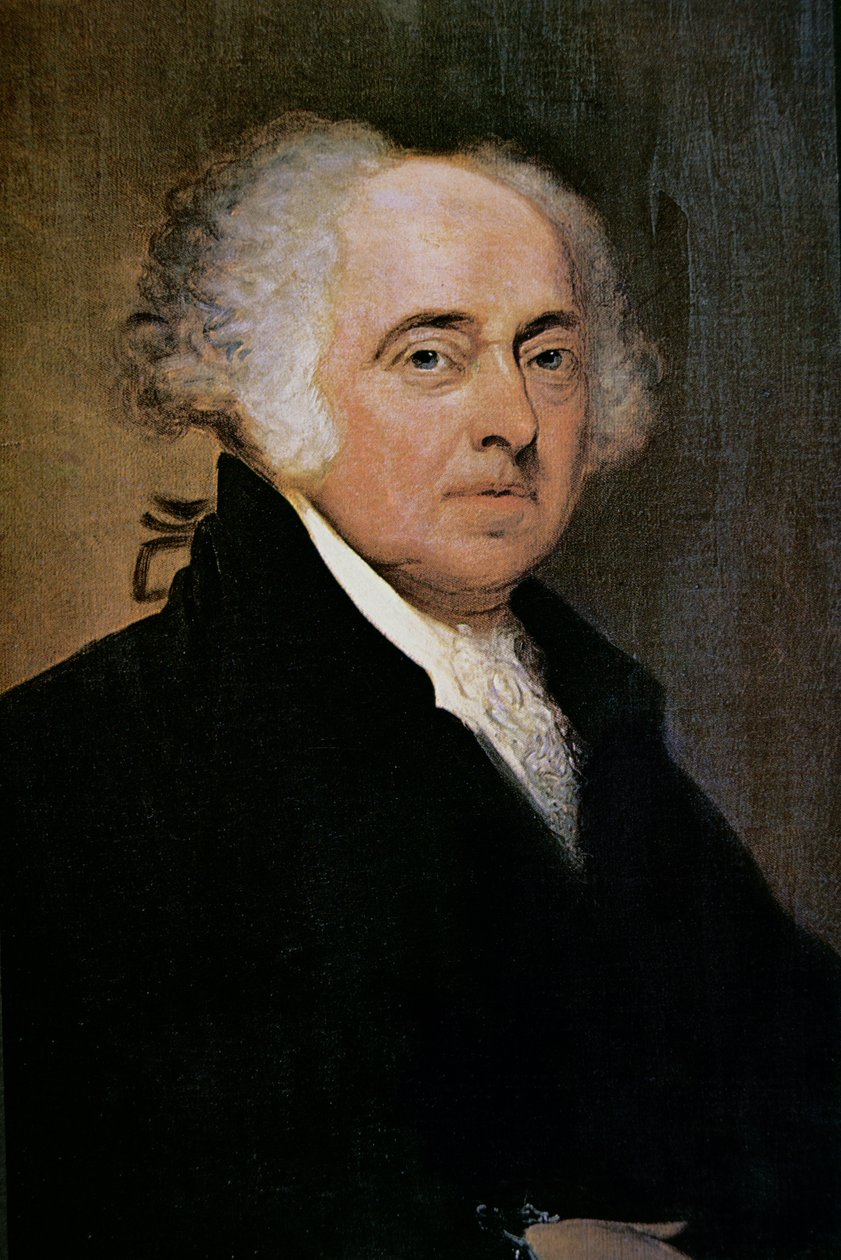 ジョン・アダムス大統領（1735-1826）（カラーリトグラフ 作： エドガーパーカー