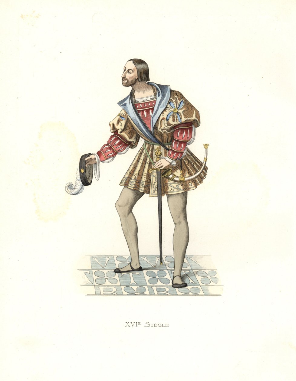 フランシス1世（1494-1547）の廷臣 作： EdmondLechevallier-Chevignard