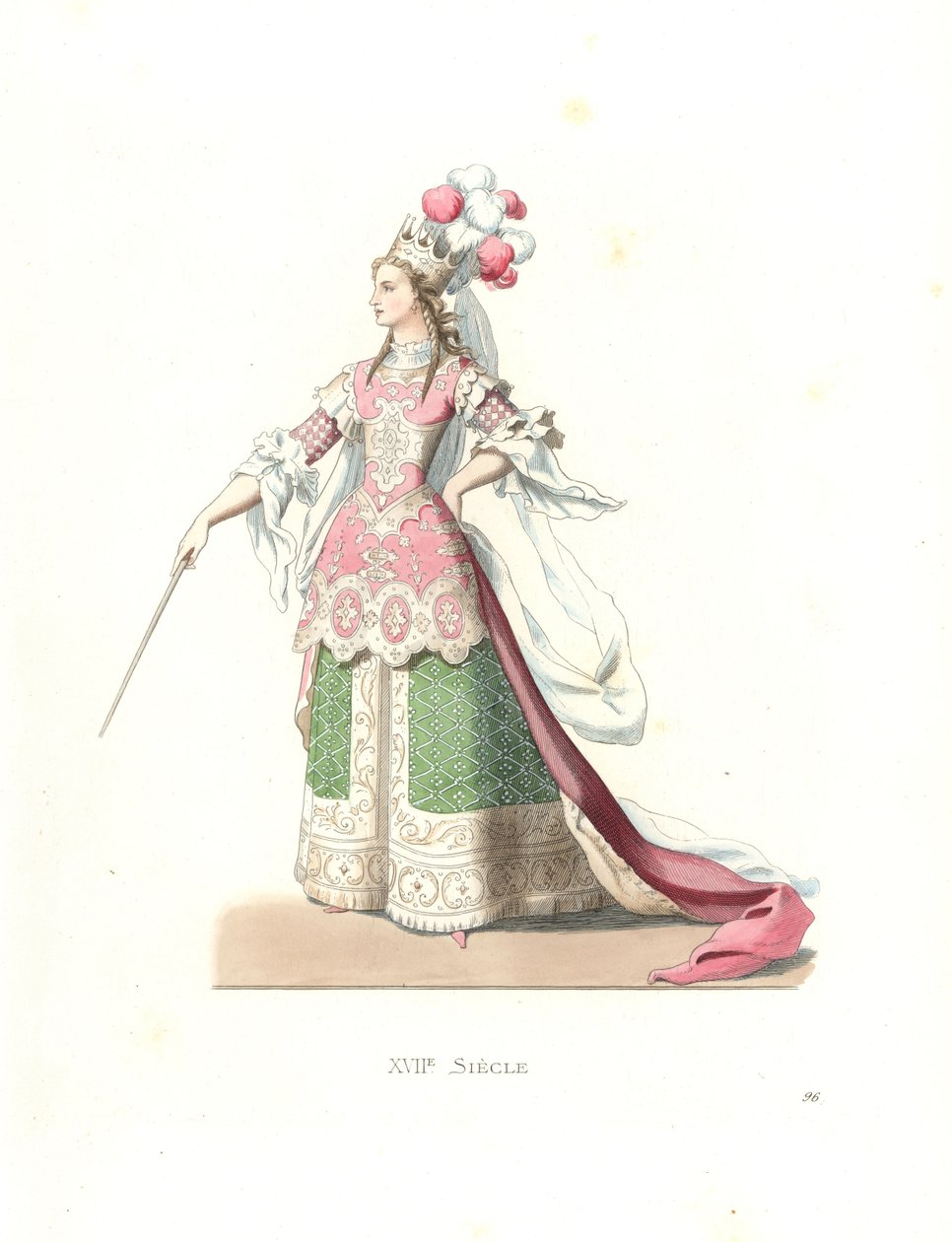 バレエ衣装を着たフランス人女性 作： EdmondLechevallier-Chevignard