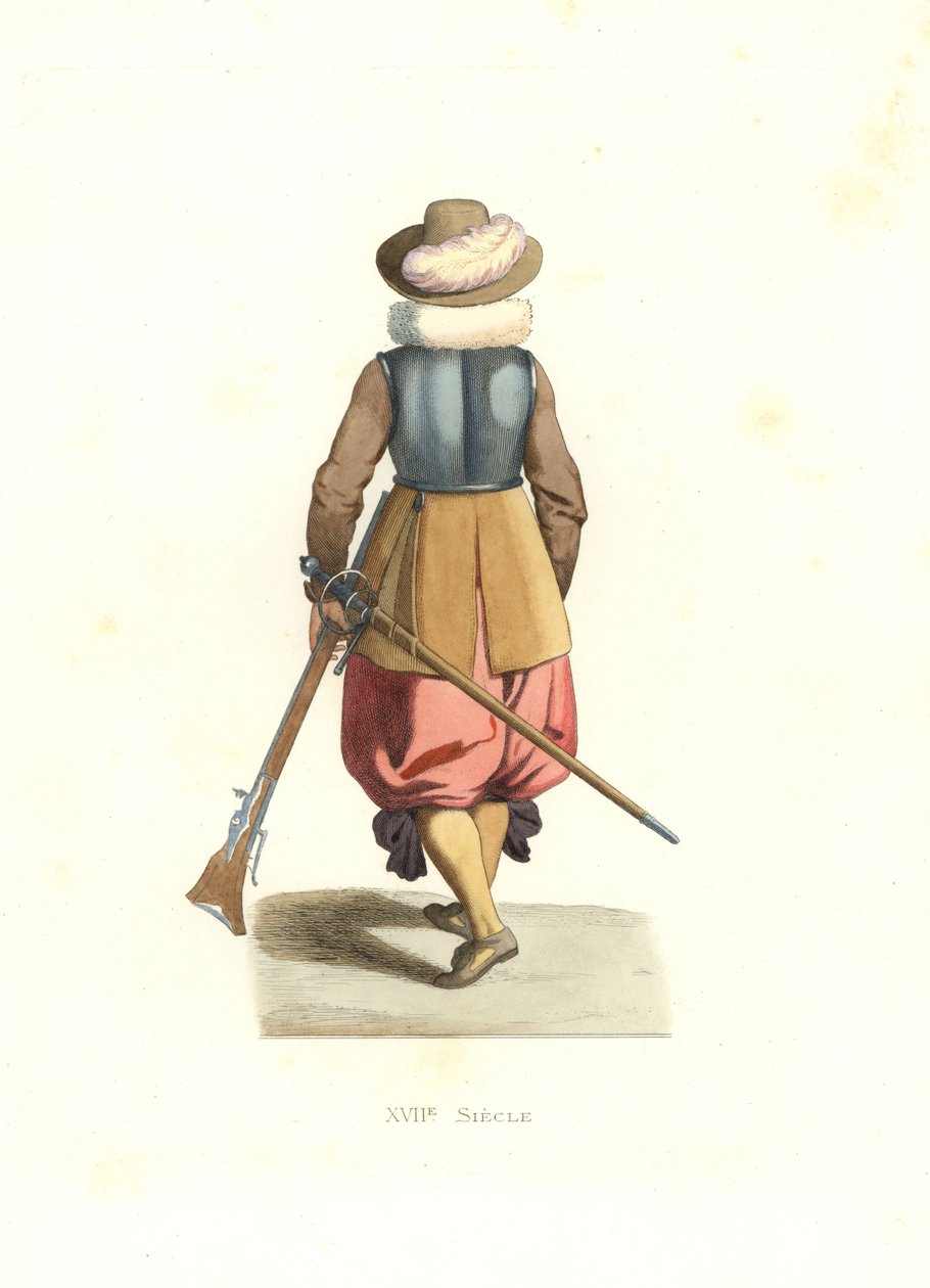 フランスのフランドル地方の銃士 作： EdmondLechevallier-Chevignard