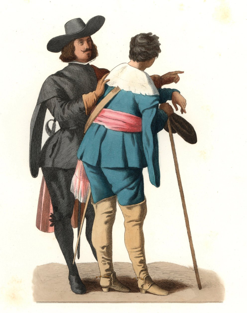 2人のスペイン人アーティストの肖像 作： EdmondLechevallier-Chevignard