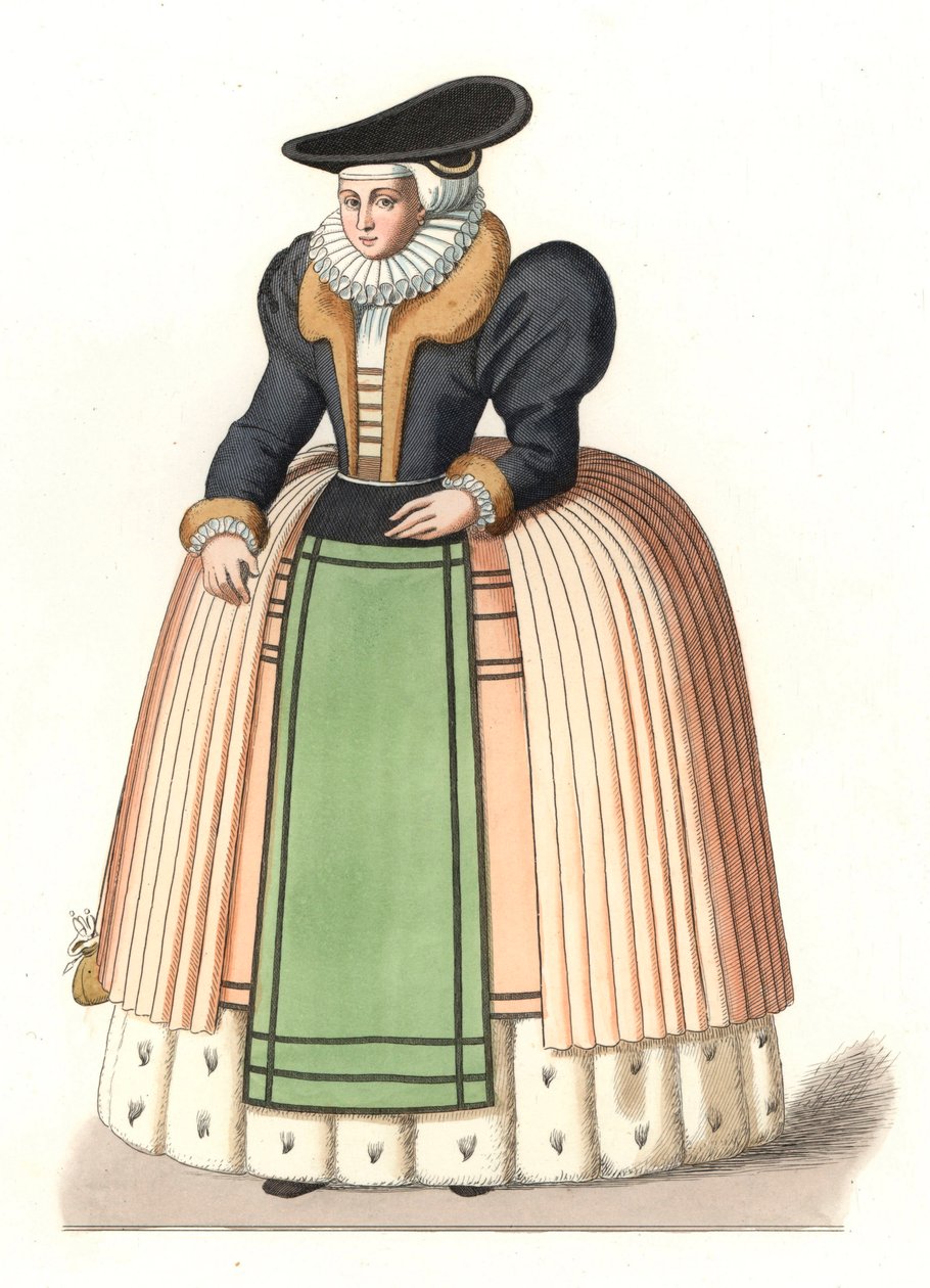 アルザスのブルジョワジーの女性 作： EdmondLechevallier-Chevignard