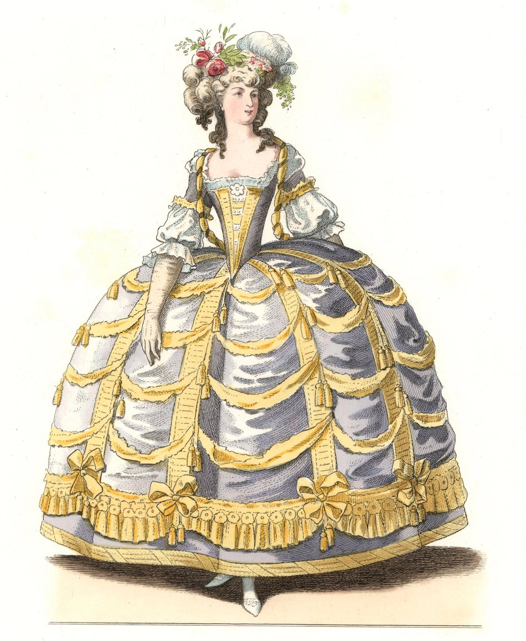 プロムドレスを着たフランス人女性 作： EdmondLechevallier-Chevignard