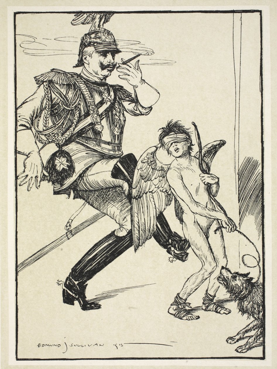 パブのエドマンドJ.サリバンによるカイザーのガーランドからのイラストです。 1916 作： エドマンドジョセフサリバン