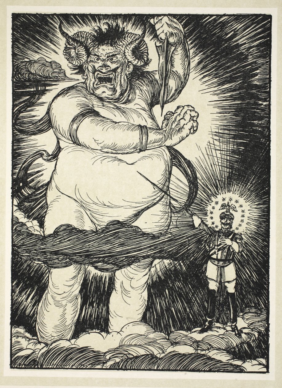 私自身と神、エドマンドJ.サリバン、パブによるカイザーのガーランドからのイラスト。 1916 作： エドマンドジョセフサリバン