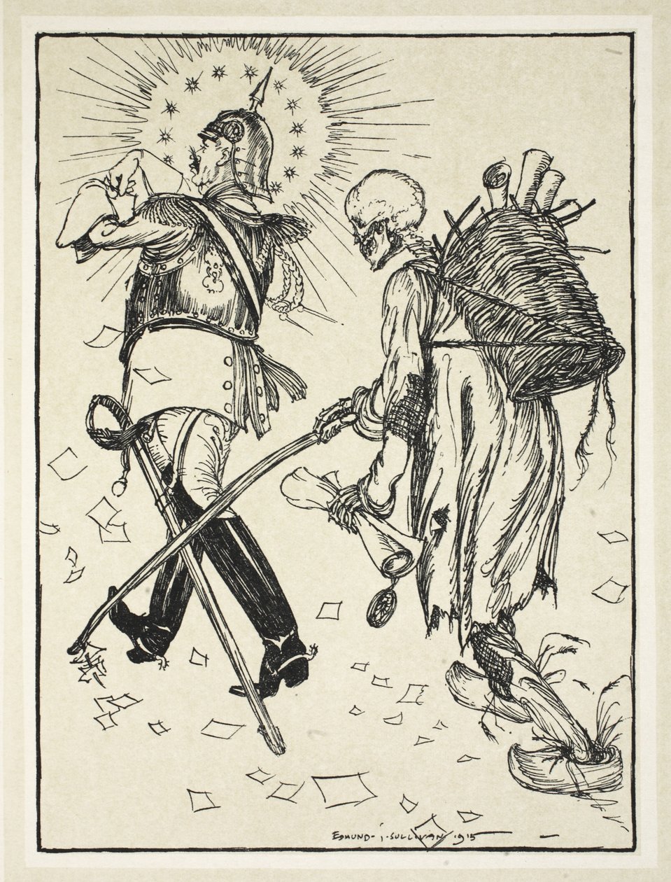 Ragpicker（Le Chiffonier）、エドマンドJ.サリバンによるカイザーのガーランドのイラスト、パブ。 1916 作： エドマンドジョセフサリバン