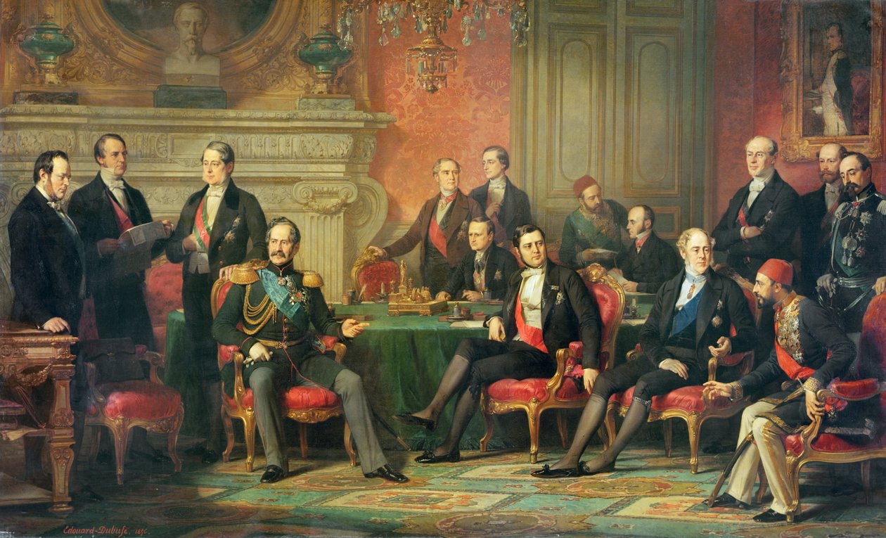 1856年2月25日から3月30日までのパリ会議 作： エドゥアール・ルイ・デュブフェ