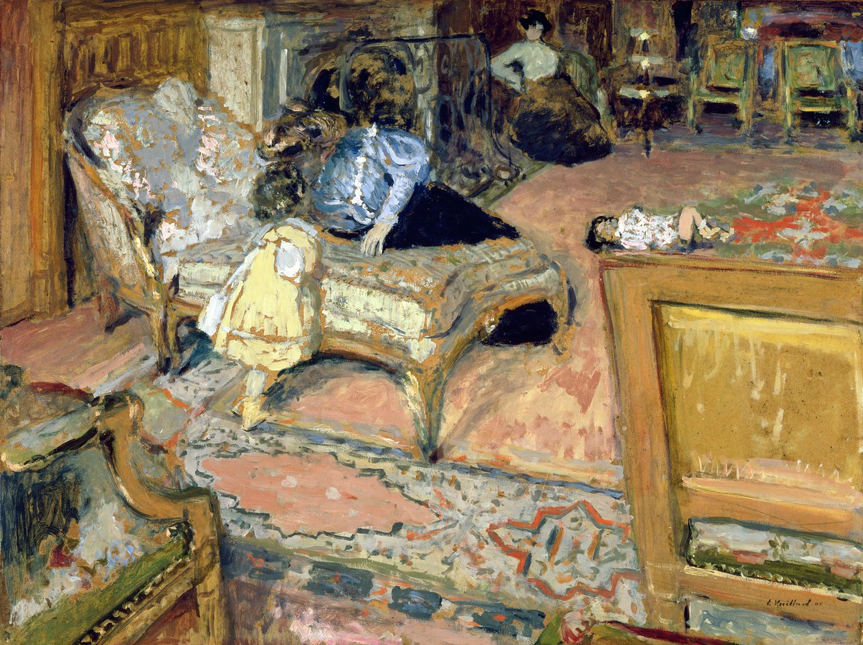 自信（サロンのベルンハイムチルドレン）1905（ボード上の油はパネルに置かれた） 作： エドゥアール・ヴィラード