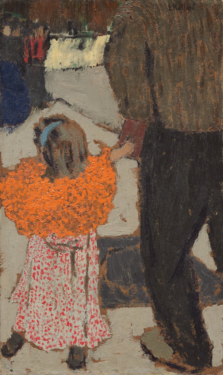 赤いスカーフを身に着けている子供、c。 1891年。 作： エドゥアール・ヴィラード