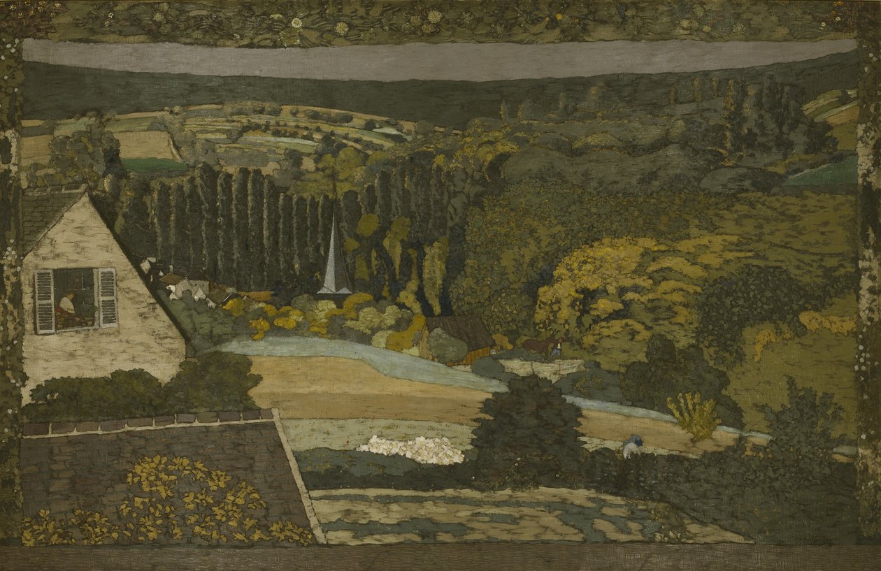 風景：森を見下ろす窓、1899 作： エドゥアール・ヴィラード