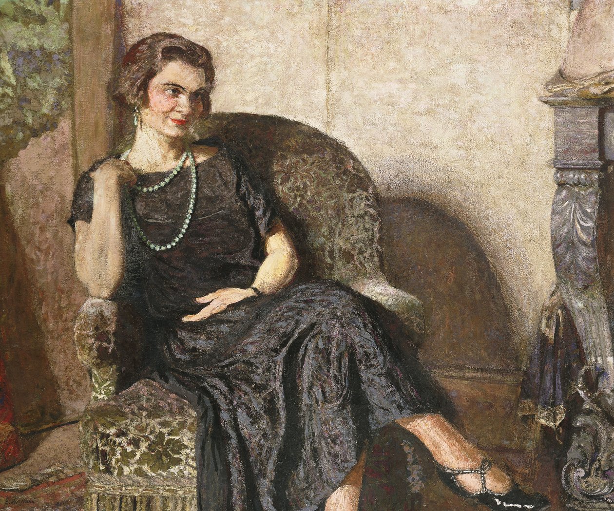 フリデットサットン夫人の肖像、1923年 作： エドゥアール・ヴィラード