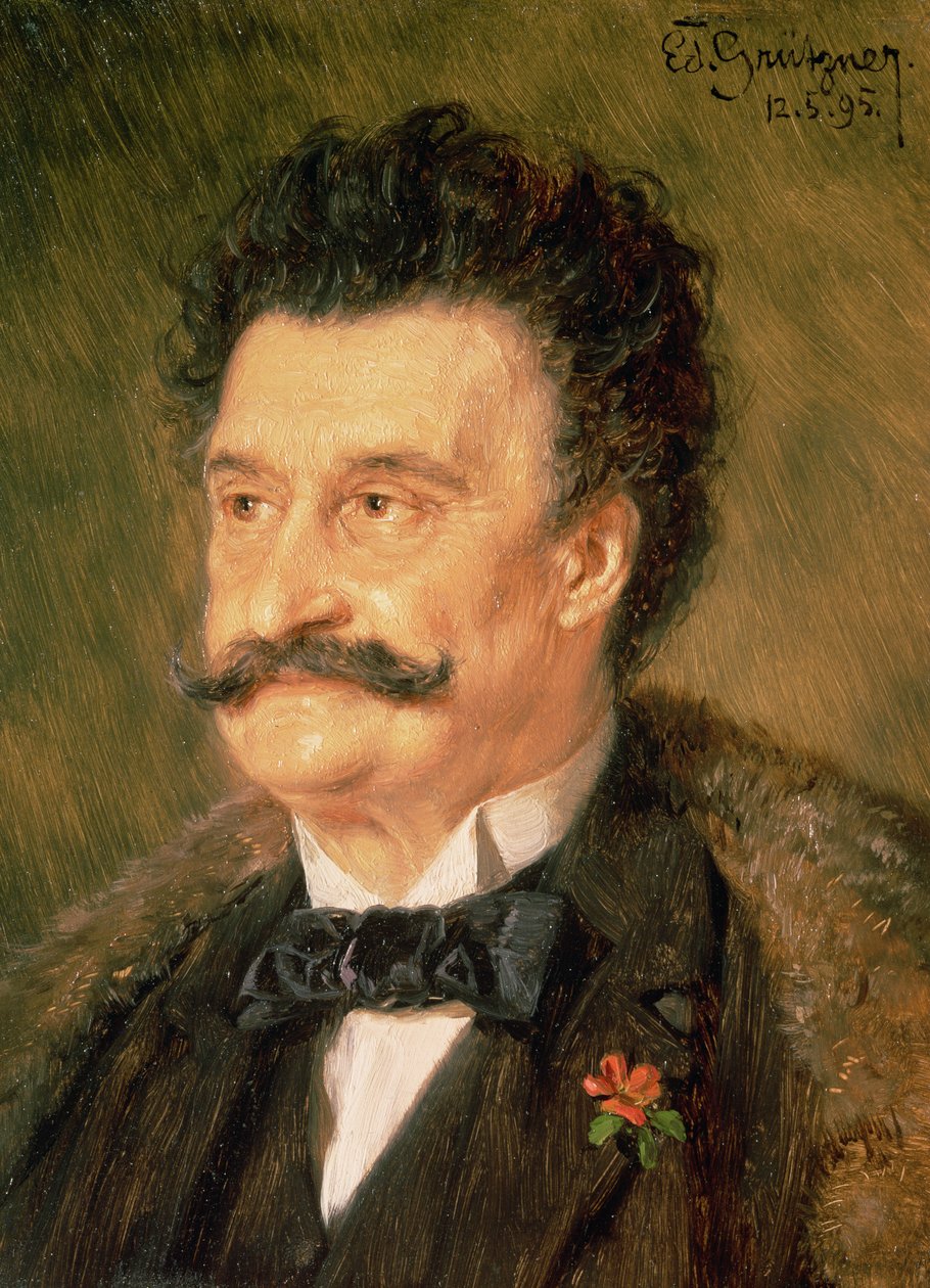 ヨハン・シュトラウス・ザ・ヤンガー、1895 作： エドワード・フォン・グルッツナー