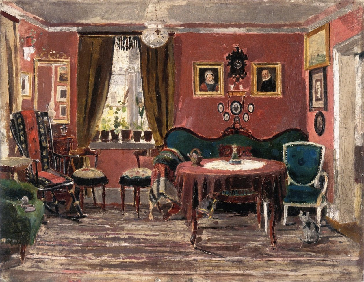 Pilestredet 61（1881）のMiss Munchの居間 作： エドヴァルド・ムンク