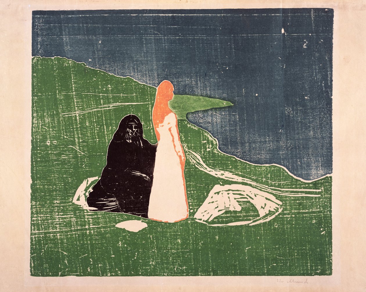 海岸の二人の女性、1898 作： エドヴァルド・ムンク