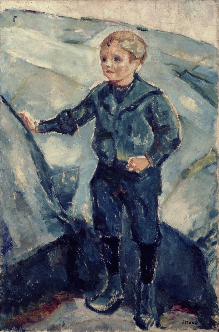 青の中の少年、1900年頃 作： エドヴァルド・ムンク