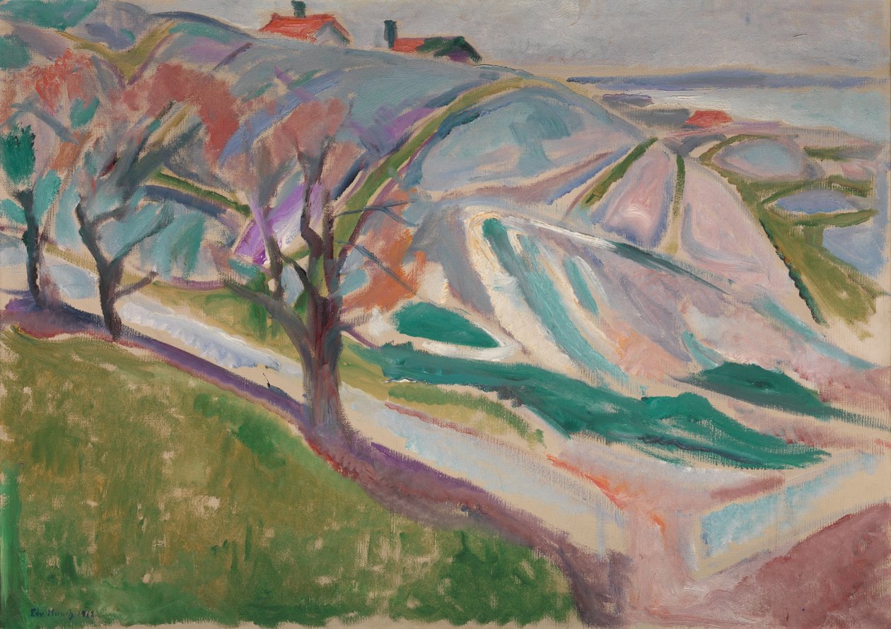 風景、クラゲロ、1912 作： エドヴァルド・ムンク