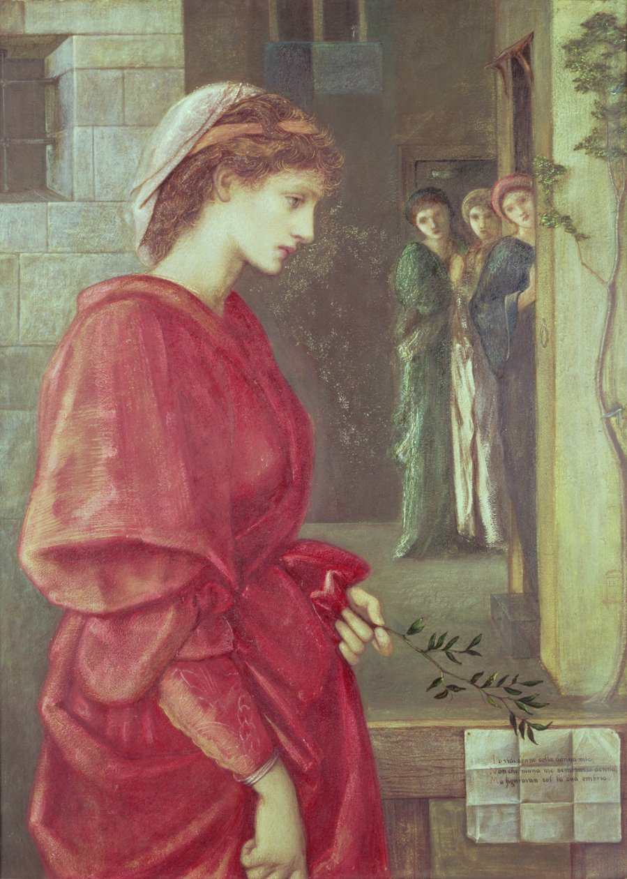 ベアトリス、1870年（ガッシュ） 作： エドワード・バーン・ジョーンズ