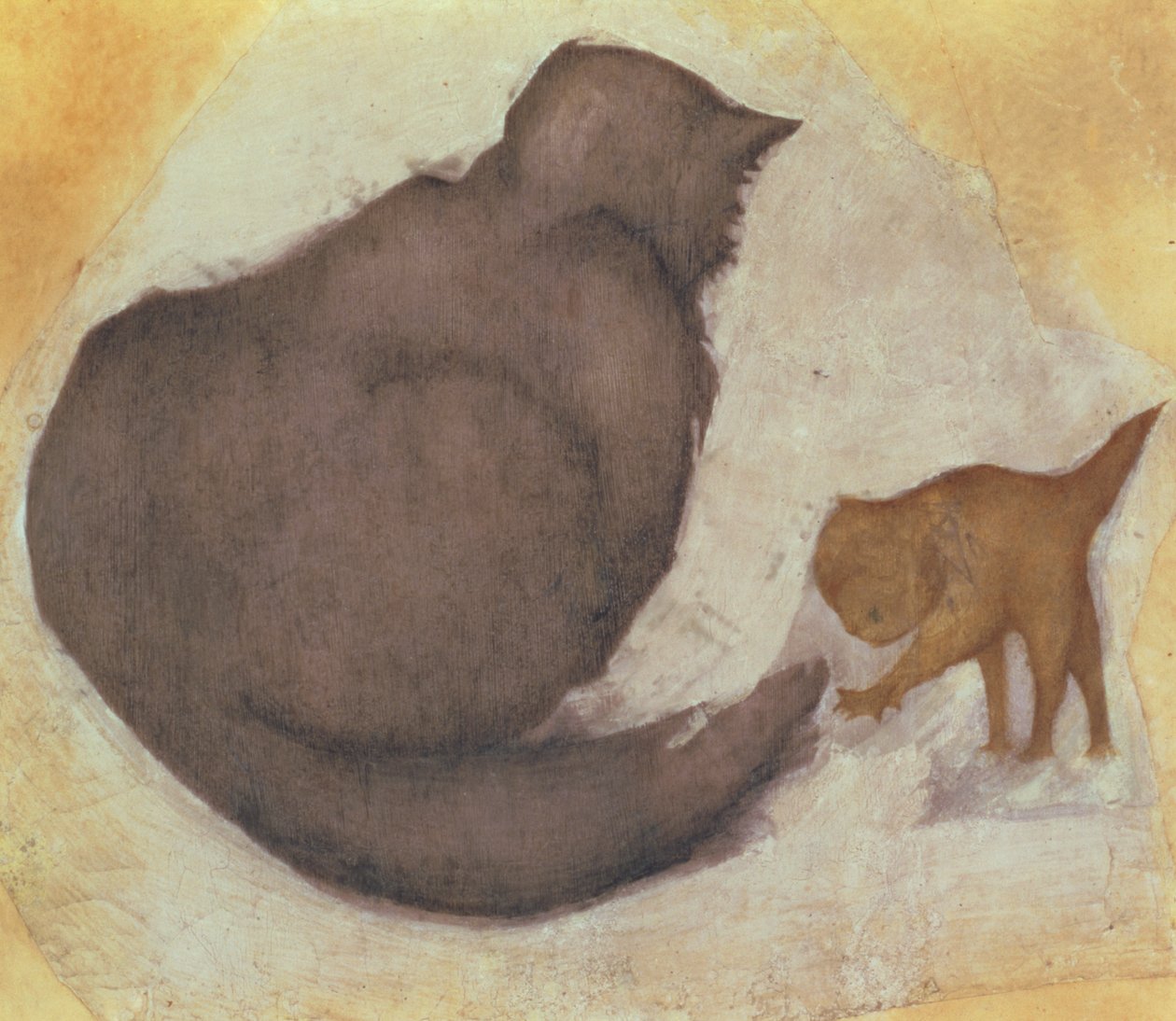 猫と子猫（石膏にトイレ） 作： エドワード・バーン・ジョーンズ