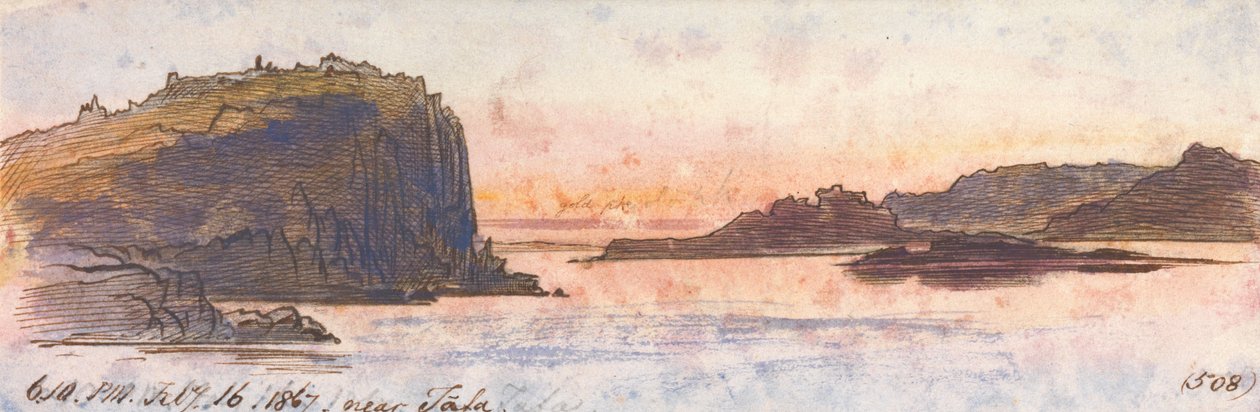 1867年2月16日、午後6時から10時、タファの近く（508） 作： エドワード・リア