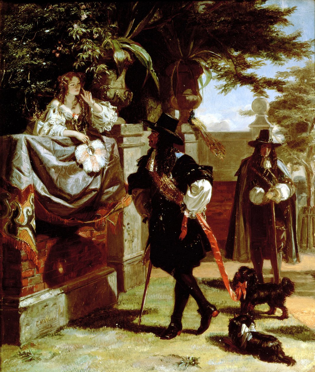Charles II（1630-85）とNell Gwynne（1650-87） 作： エドワード・マシュー・ワード