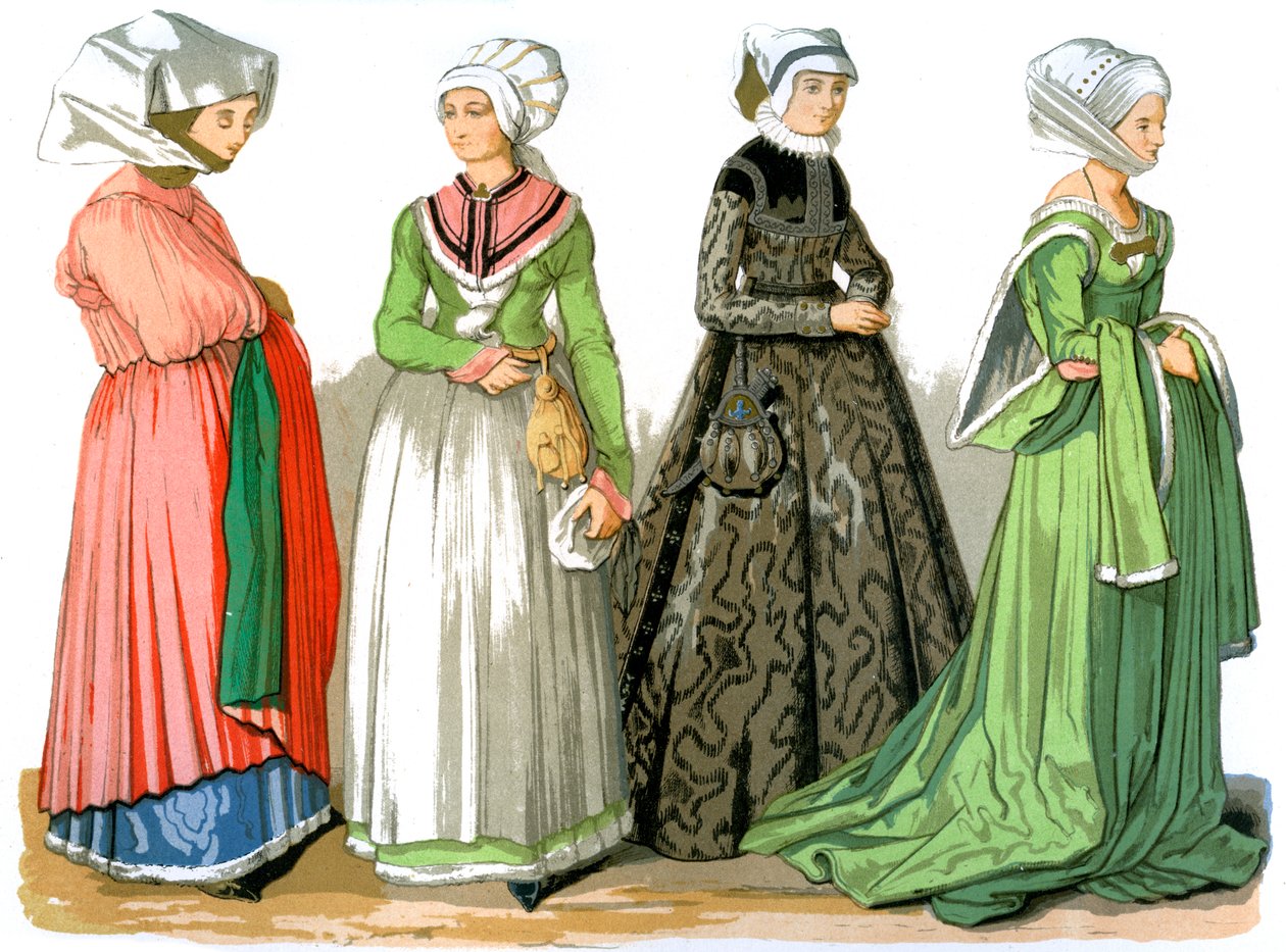 ニュルンベルクの女性、16世紀1849年。 作： エドワード・メイ
