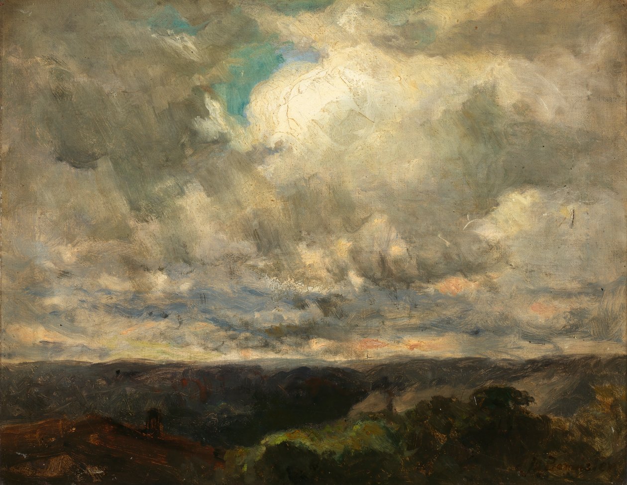 無題の風景、曇り空。 作： エドワード・ミッチェル・バニスター