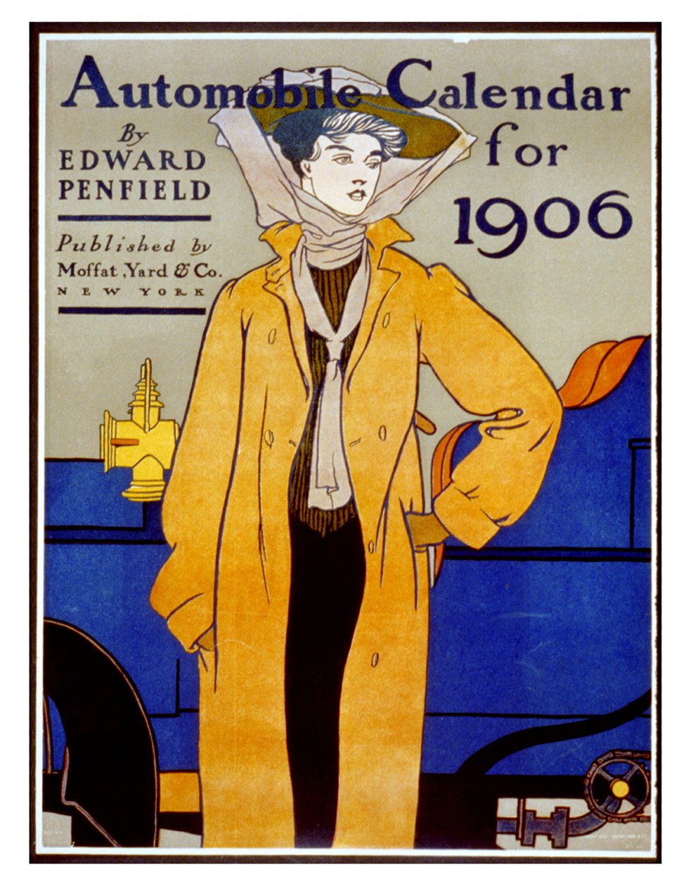 1906年の自動車カレンダー（リトグラフ 作： エドワード・ペンフィールド