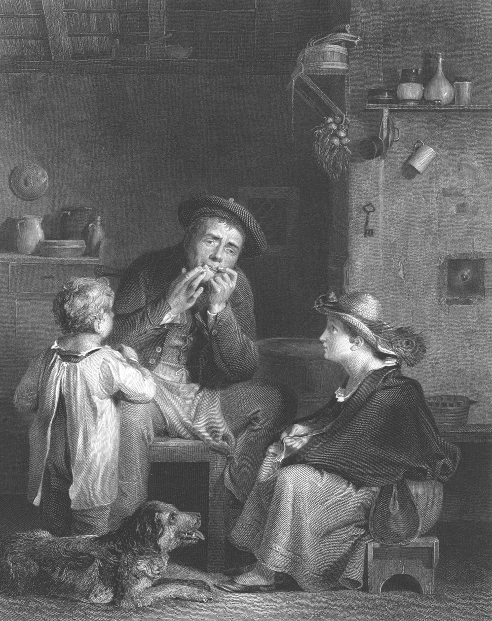 ユダヤ人のハープ、c1808 作： エドワード・スミス