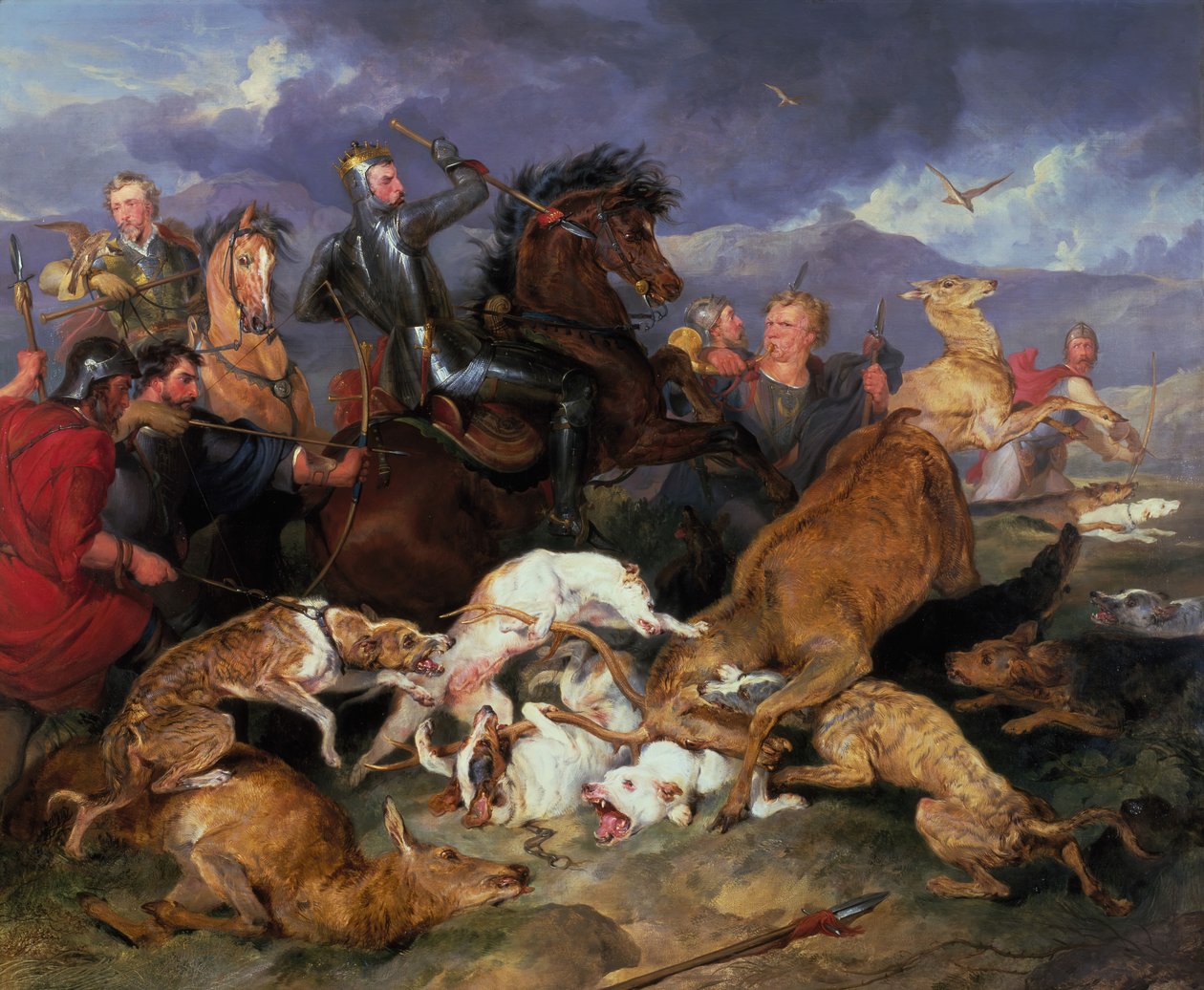 チェビー チェイスの狩猟、1826 年。 作： エドウィン・ヘンリー・ランドシーア