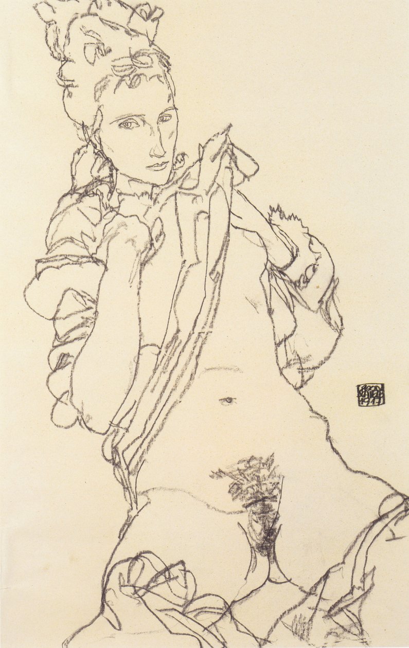 女性の行為 作： エゴンシーレ