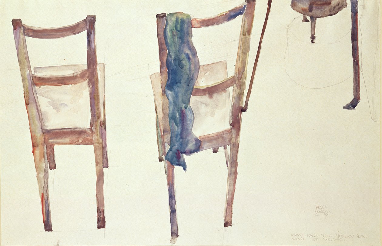 アートは現代ではあり得ない：アートは永遠、1912 作： エゴンシーレ