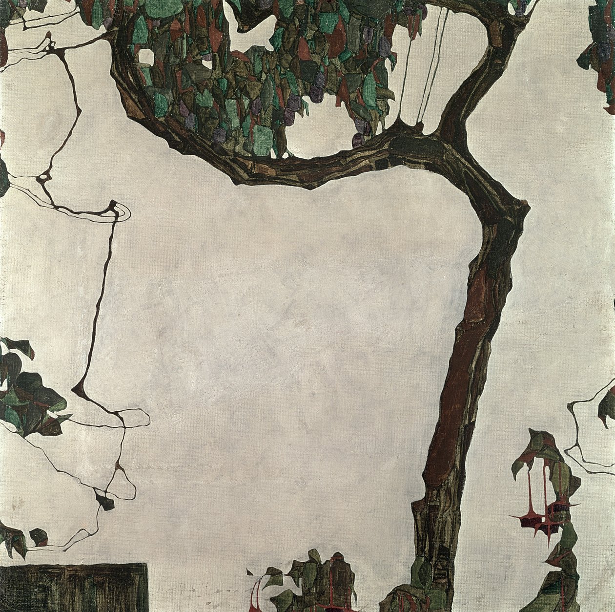 秋の木、1909 作： エゴンシーレ