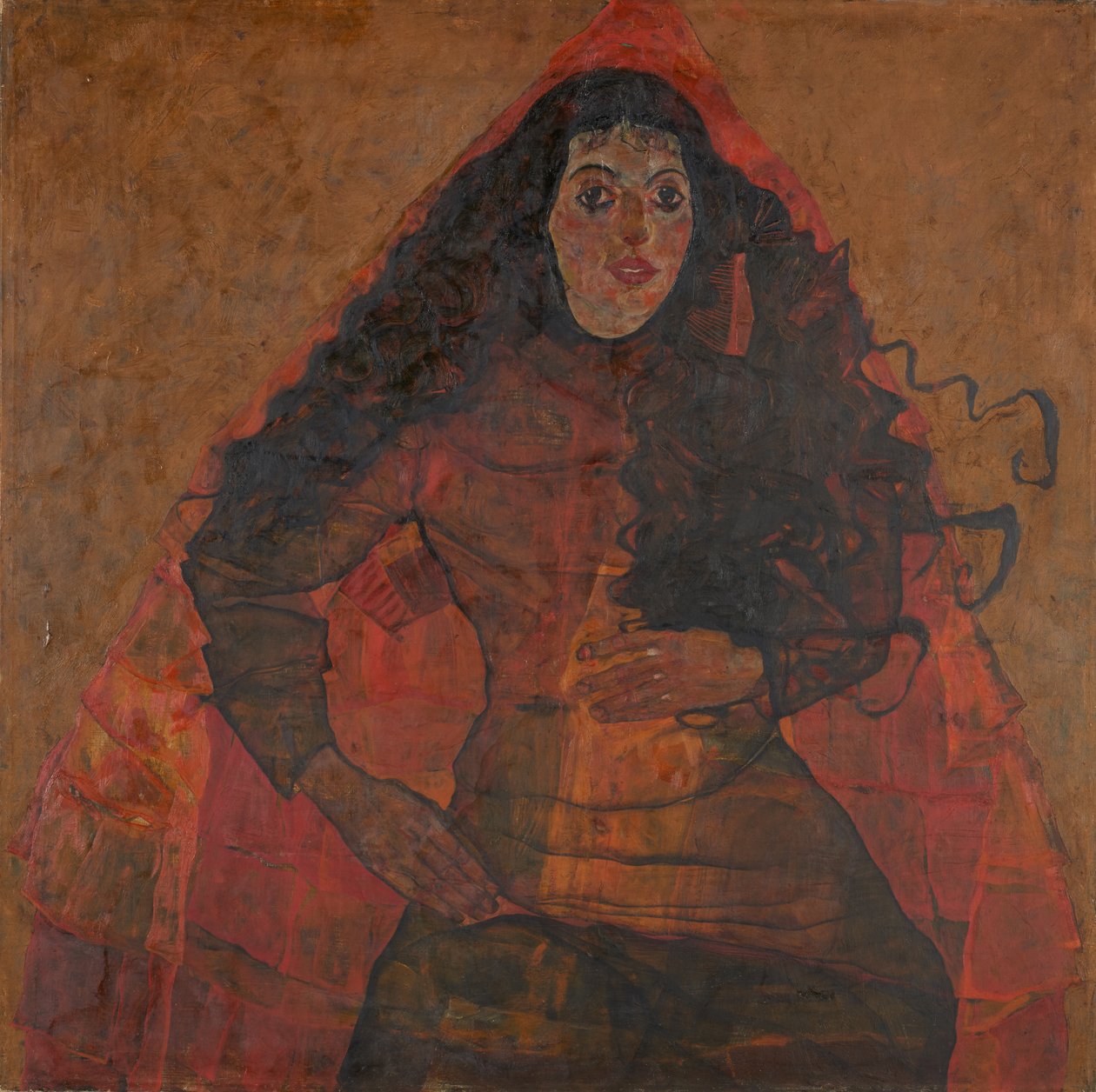 Trude Engelの肖像、c。 1913年。 作： エゴンシーレ