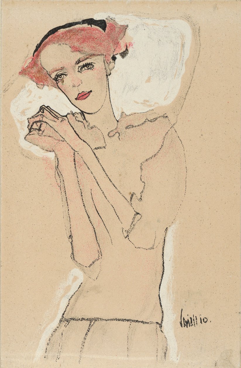 女性の肖像、1910年。 作： エゴンシーレ