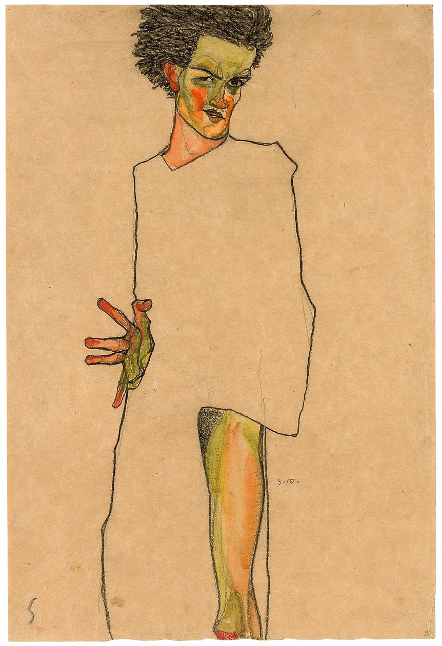 自画像;自画像、1910 作： エゴンシーレ