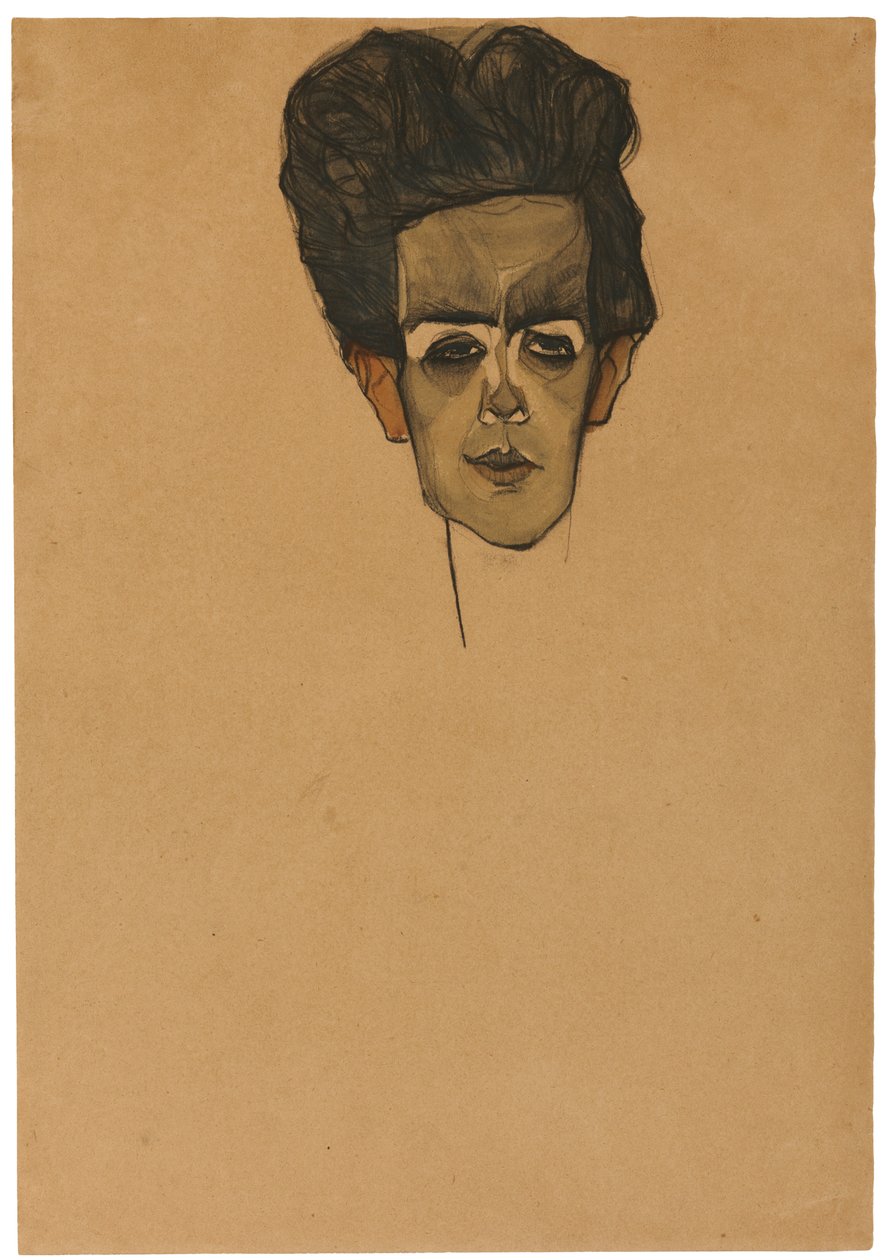 自画像、1910 作： エゴンシーレ