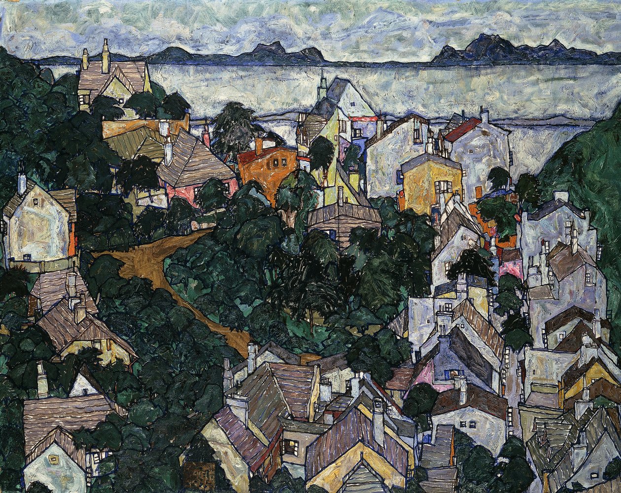 夏の風景。 1917年の夏の風景 作： エゴンシーレ