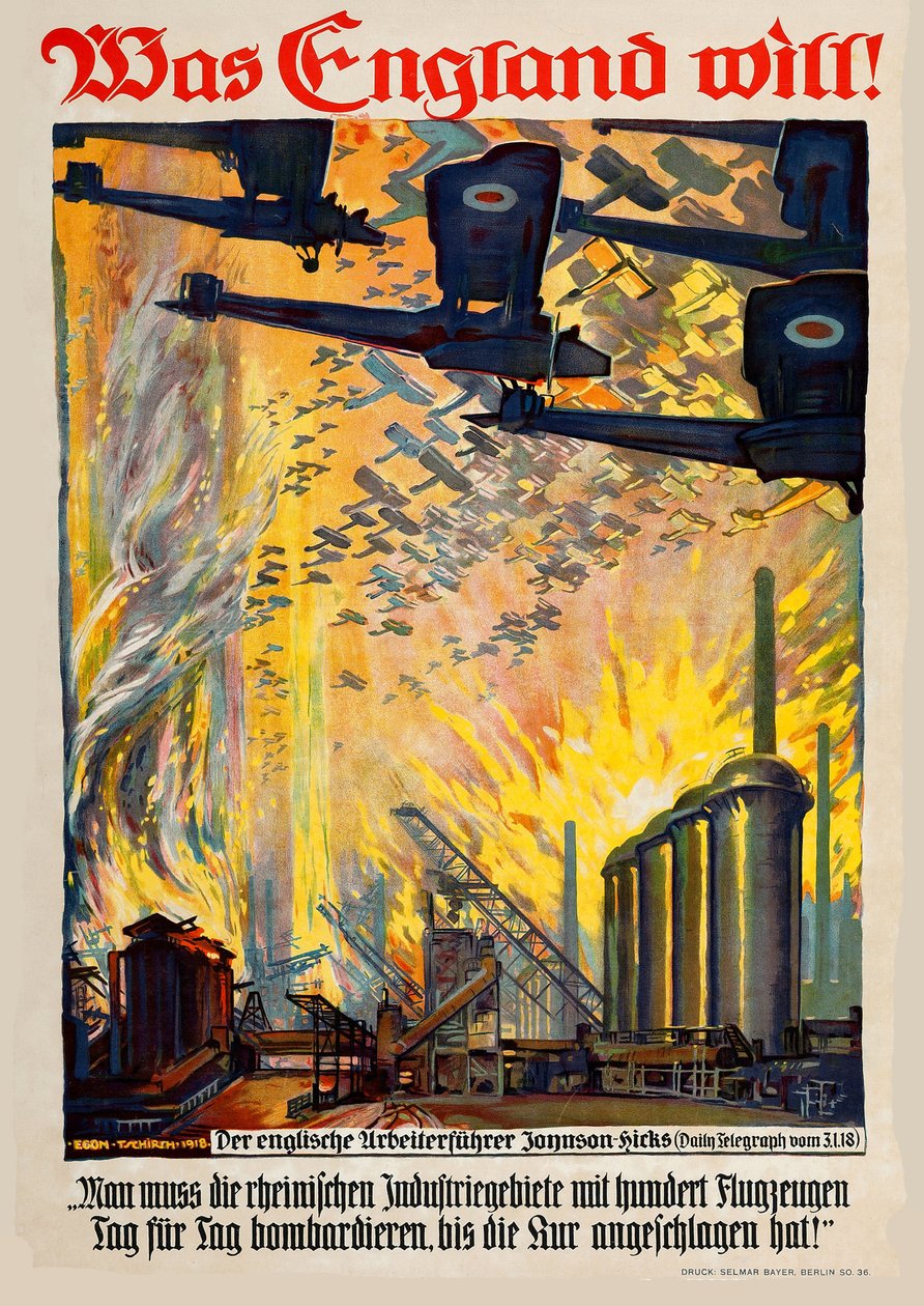 英国が望んでいるもの!、1918 年。 作： Egon Tschirch