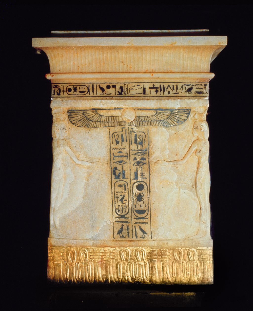 ツタンカーメンの墓からの天蓋付きの箱（紀元前1370年-1352年） 作： エジプト第18王朝