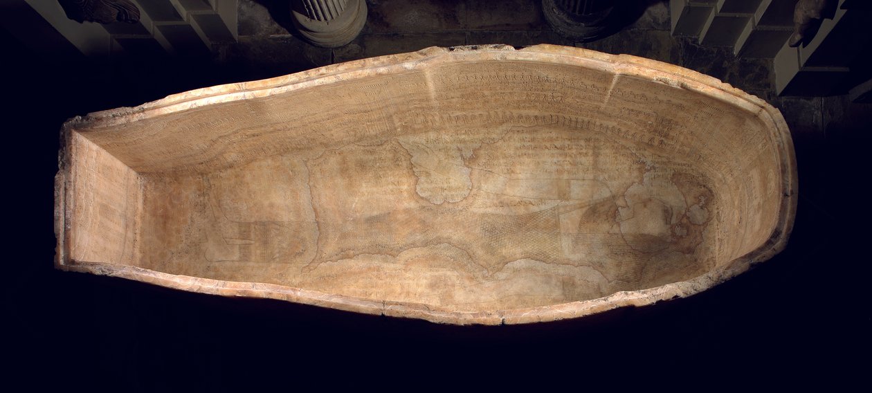 セティ1世の石棺、紀元前1279年頃のアラバスター 作： エジプト第19王朝
