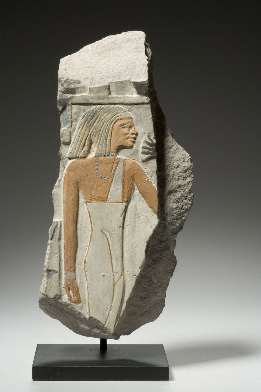 レリーフフラグメント、1980-1801 BC（石灰岩） 作： エジプト第12王朝