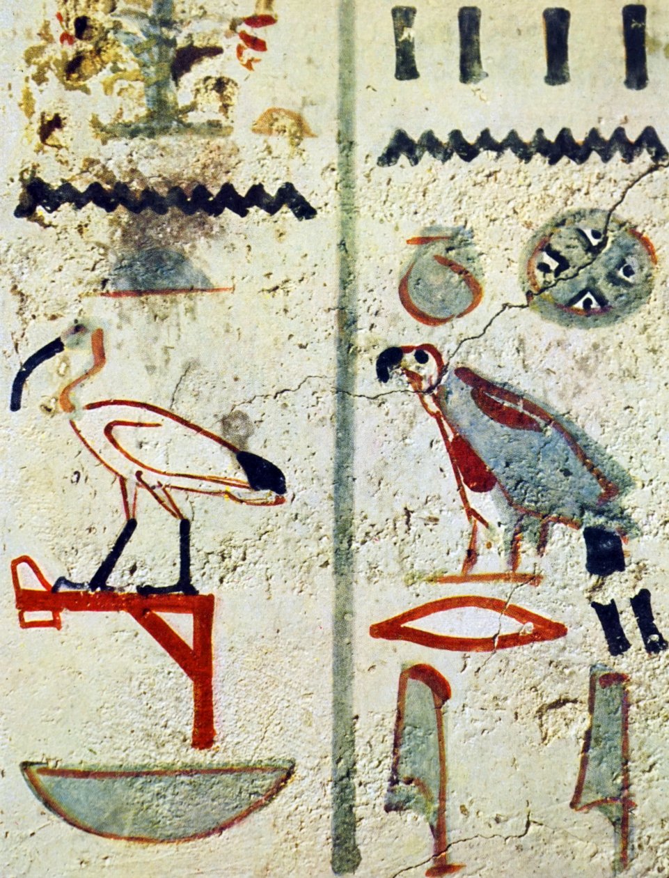 墓の壁画に描かれたエジプトの象形文字 作： エジプトのエジプト人