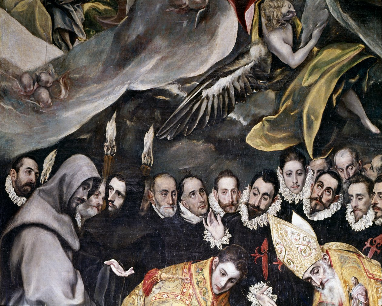 1323年の伝説からのOrgaz伯爵の埋葬、詳細、1586-88 作： エルグレコ