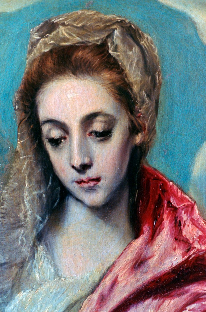 聖アンナの細部を持つ聖家族、c1590-1595 作： エルグレコ